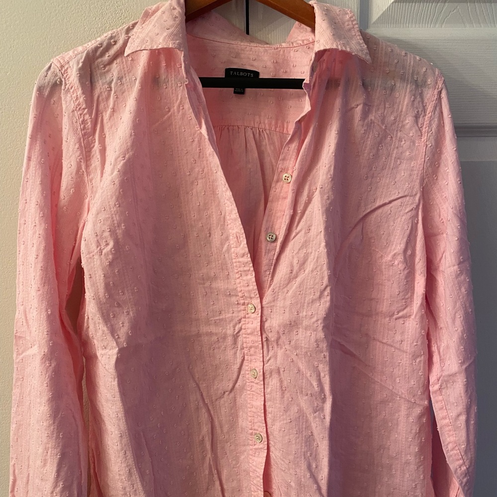 Talbots lightweight cotton button down shirt
